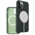 Case for iPhone 14 Pro Max, Silicone MagSafe, green