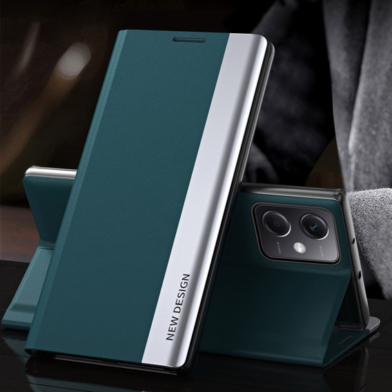 Flip case for Xiaomi Poco X5 Pro 5G / Redmi Note 12 Pro, Side Magnetic, green