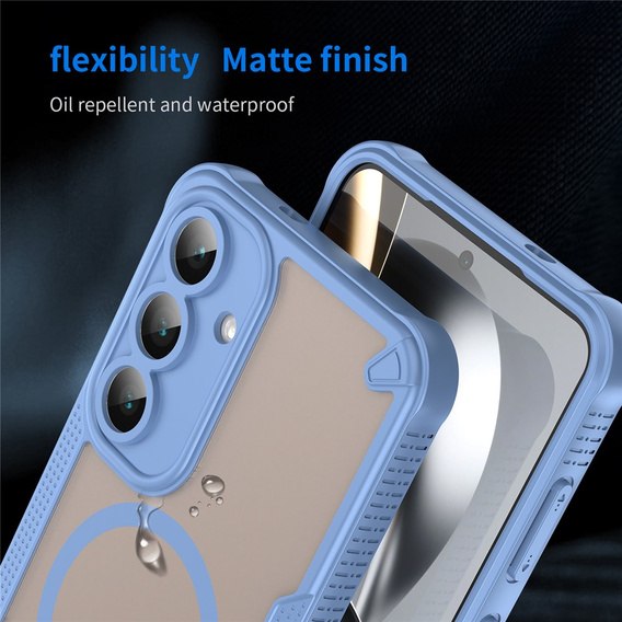 Armoured case for Samsung Galaxy S25 FE, for MagSafe, matt black