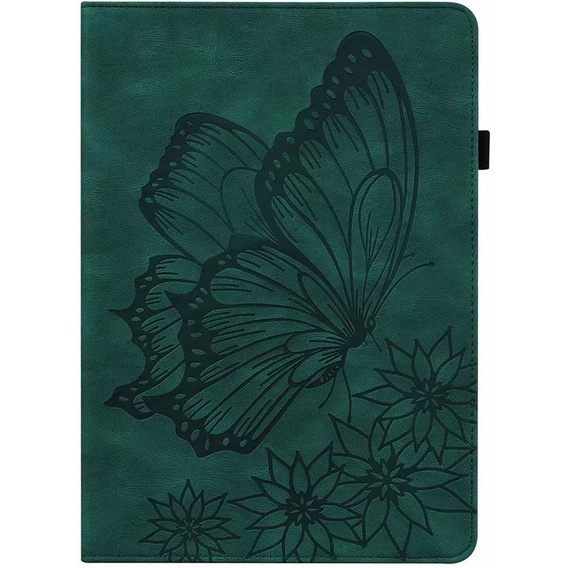 Case for Lenovo Tab M9, Wallet Pen Slot, butterflies, brown
