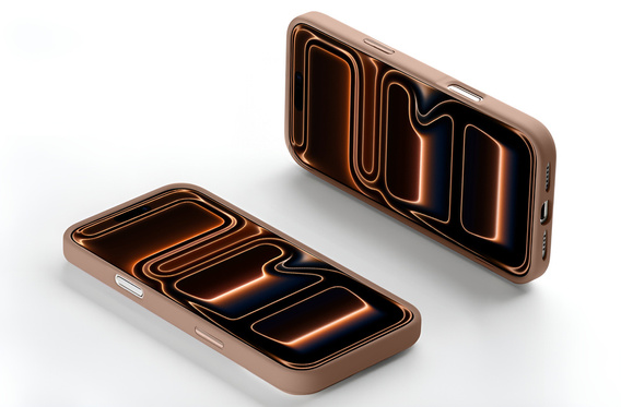 Case for iPhone 16 Pro, for MagSafe, ERBORD Matt Case, desert titanium + Screen Glass