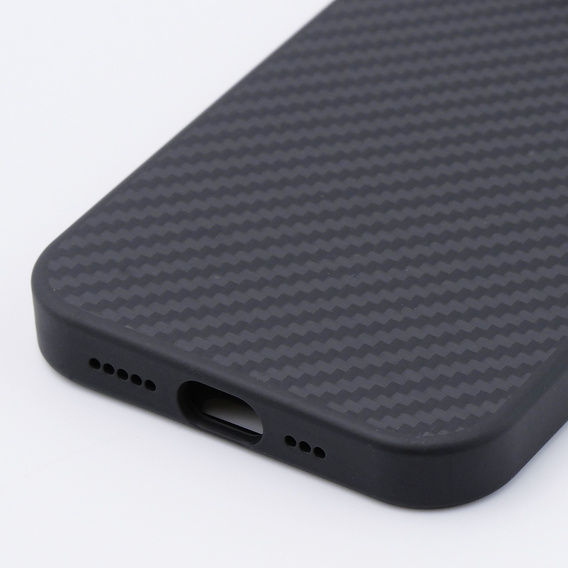 Case for iPhone 15 Pro, Aramid Fiber Cover, black
