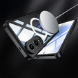 Case for Samsung Galaxy S25 Edge, Shockproof, with glass, for MagSafe, black