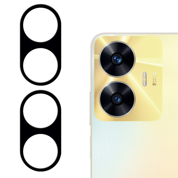 2x ERBORD tempered glass for camera to Realme C55, black