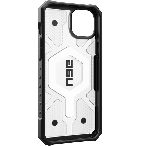 Urban Armor Gear Case for iPhone 15 Plus, Pathfinder MagSafe, transparent / black