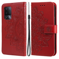 Flip case for Oppo Reno5 Z / A94 / A95 5G, Mandala, red
