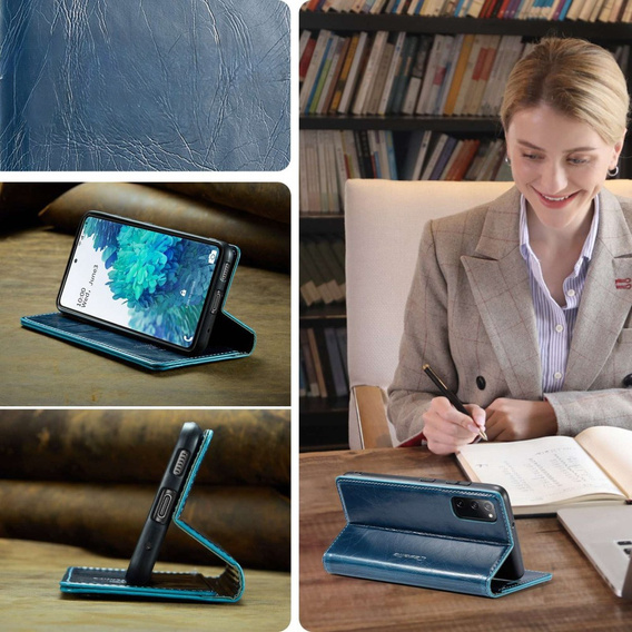 CASEME flip case for Samsung Galaxy S20 FE / 5G, Waxy Textublue, blue