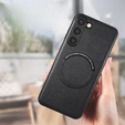 Case for Samsung Galaxy S23, Leather Hybrid MagSafe, black