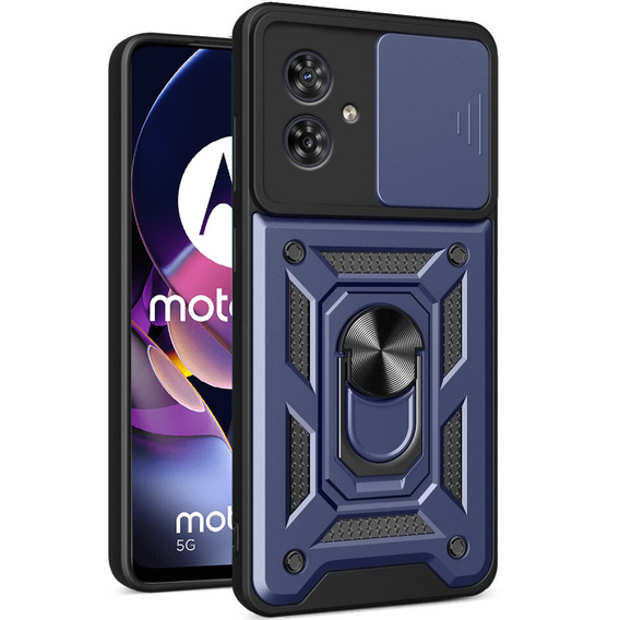 Case for Motorola Moto G54 5G, CamShield Slide, blue