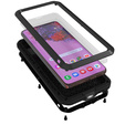 Love Mei Case for Samsung Galaxy S21, armored with glass, black