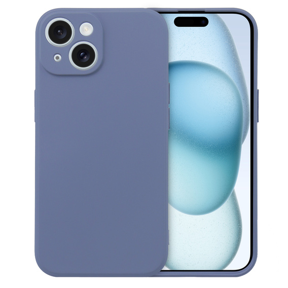 Case for iPhone 15 Plus, Silicone Lite, grey