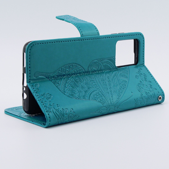 Flip case for Motorola Moto G54 5G, Butterfly, blue