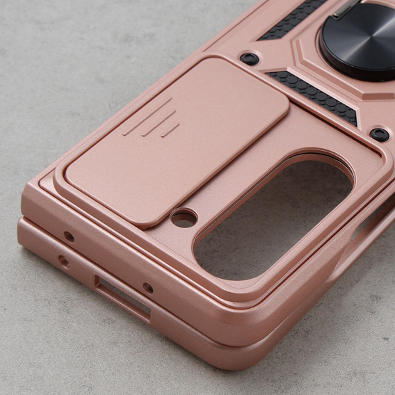 Case for Samsung Galaxy Z Fold5 5G, CamShield Slide, pink rose gold
