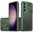 Case for Samsung Galaxy S23 Plus, Slide Camera, green