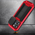 Case for iPhone 15 Pro Max, R-JUST CamShield Slide, armoured, red / black