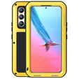 Love Mei Case for Samsung Galaxy S22, armored with glass, yellow