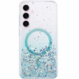 Case for Samsung Galaxy S24, Glittery, for MagSafe, green