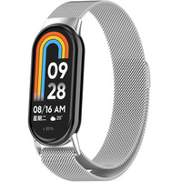 Milanese Bracelet Strap with Case for Xiaomi Smart Band 10 / 9 / 8, Silver