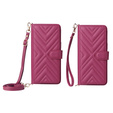 Crossbody Leather Wallet flip case for Oppo Reno 13F 5G, maroon