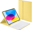 Case with illuminated bluetooth keyboard for iPad 10.9 2022 (10 gen.), yellow