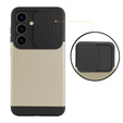 Case for Samsung Galaxy S24, ERBORD CamProtect Slide Camera, gold