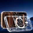Case for iPhone 17 Pro Max, for MagSafe, glitter - transparent