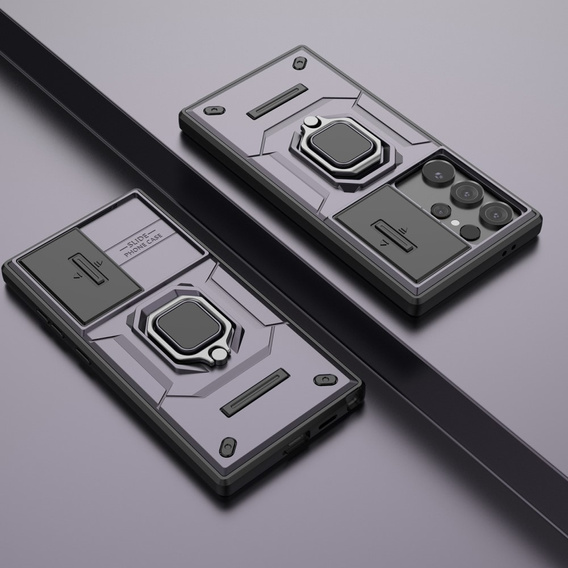 Case for Samsung Galaxy S24 Ultra, KickStand Camera Lens, purple