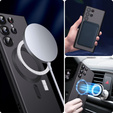 Case for Samsung Galaxy S25 Ultra, ColorMag, for MagSafe, black + 9H tempered glass