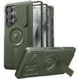 Armored case for Samsung Galaxy S25 Ultra, Dexnor CamProtect MagSafe, green (Two frames)