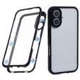 Case for iPhone 16, Magnetic Dual Glass, black