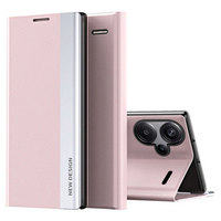 Flip case for Xiaomi Redmi Note 13 Pro+, Side Magnetic, pink