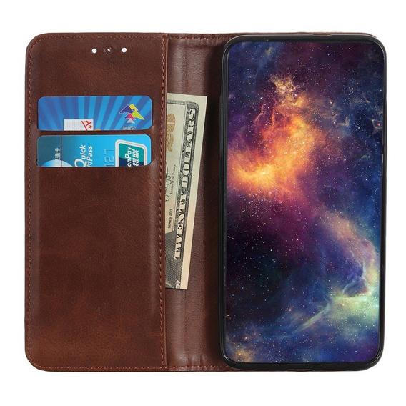 Flip case for Samsung Galaxy M51, Split Leather, brown
