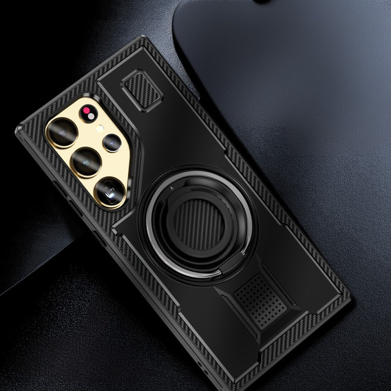 Case for Samsung Galaxy S25 Ultra, Kickstand Ring, black