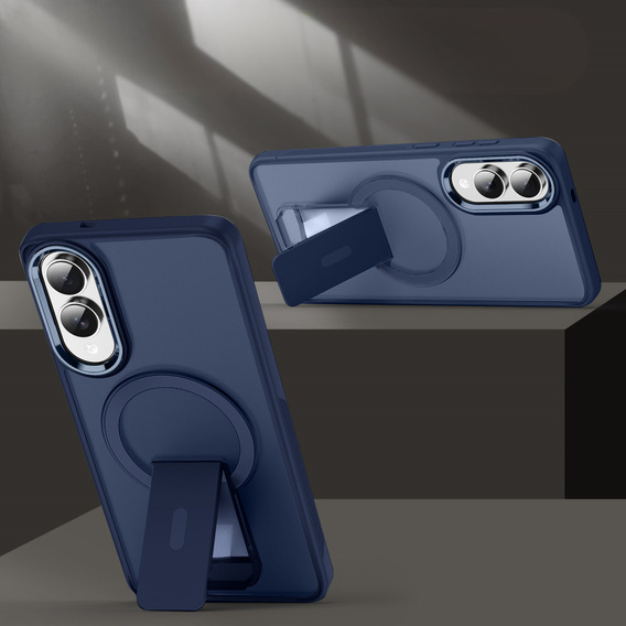 Case for Samsung Galaxy S25 Edge, Kickstand Matt Case, for MagSafe, blue