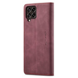 CASEME case for Samsung Galaxy M33 5G, Leather Wallet Case, maroon