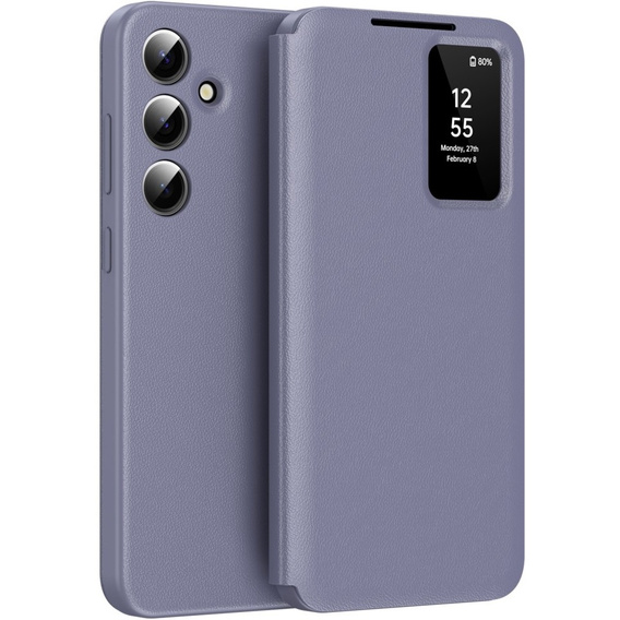 Flip case for Samsung Galaxy S25+ Plus, Smart View Wallet, purple