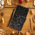 Flip case for Xiaomi Redmi 13C / Poco C65, Wallet, Stars, black