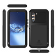 Love Mei Case for Samsung Galaxy S22+ Plus, armored with glass, black