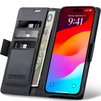 Glossy Litchi wallet case for iPhone 17 Pro Max