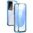 Case for Samsung Galaxy S25, Magnetic Dual Glass, blue