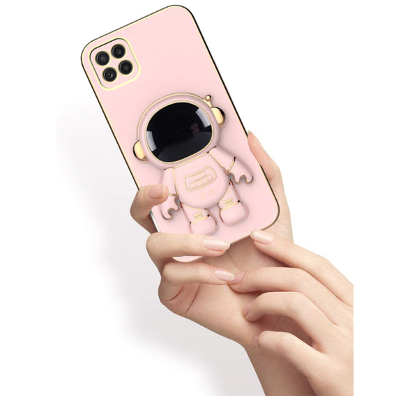 Case for Samsung Galaxy A22 5G, Astronaut, pink rose gold