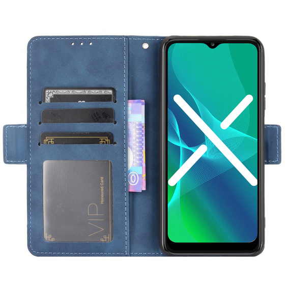 Flip case for Oppo Reno7 4G, Card Slot, blue