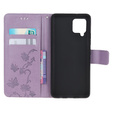 Flip case for Samsung Galaxy A22 LTE, Butterfly, light purple 