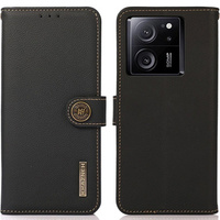 KHAZNEH RFID case for Xiaomi 13T / 13T Pro, Litchi Texture, black