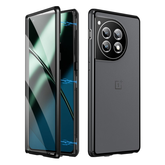 Case for OnePlus 12 5G, Magnetic Dual Glass, black