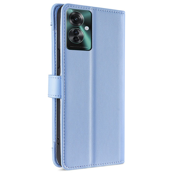 Flip case for Oppo Reno 11F 5G, Wallet Zipper Pocket, blue