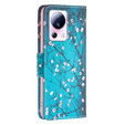 Flip case for Xiaomi 13 Lite, Wallet, sakura, blue
