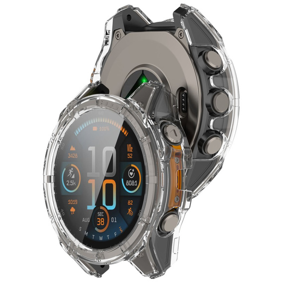 2in1 Case + Tempered Glass for Garmin Fenix 8 51mm, transparent