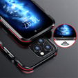 Case LUPHIE for iPhone 15 Pro Max, Armor Bumper, black / red
