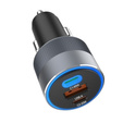 Forcell F-Energy Alu 85 W car charger, 2 × USB-C + USB-A, PD / QC 4.0 / SFC 2.0
